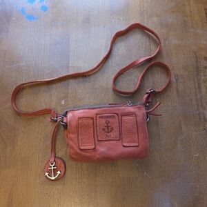 Harbour 2nd "Logan" Leather Crossbody Belt Bag – Chili Red